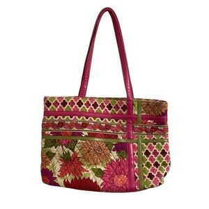 Vera Bradley Zippidy Tote Bag Purse Hello Dahlia Pink Floral